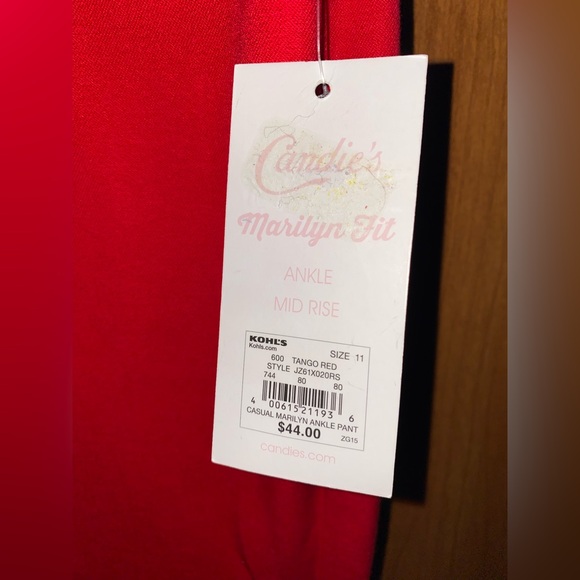 Candie's Bold Red Trousers - Picture 5 of 5